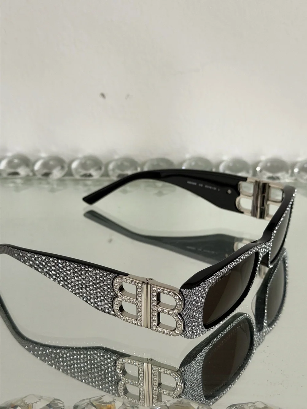 Balenciaga Rectangle Mirror B Acetate Sunglasses